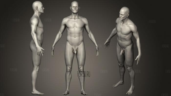 Human Male Body 3d stl модель для ЧПУ